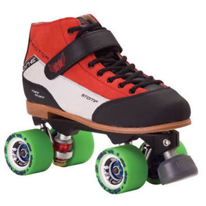 Red Roller Derby Skates Stomp Factor 1 Falcon Atom Juke Wheels Men Size 4-12