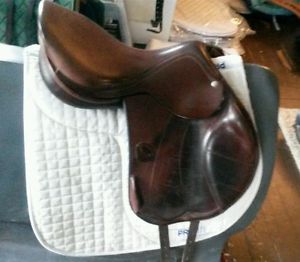 AMERIGO VEGA Italy Monoflap Eventing Cross Country Jump Saddle 17" Seat MW Tree