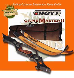 New LH HOYT Gamemaster Game Master II Recurve Black & Maple  62" 45lb FREE Ship