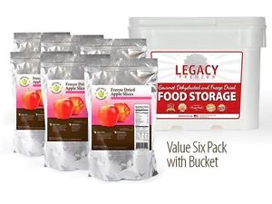 Legacy Premium Foods Freeze Dried Apple Slices Fruit Bucket LE7013