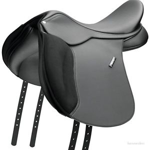 17 Inch Wintec 500 WIDE - All Purpose English Saddle - Easy Fit - Flocked-Black