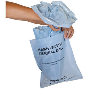 Cleanwaste Go Anywhere Waste Kit 100 Pk