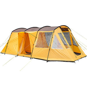 skandika Nordland 6 persone Tenda campeggio tunnel 580x440cm arancione nuova