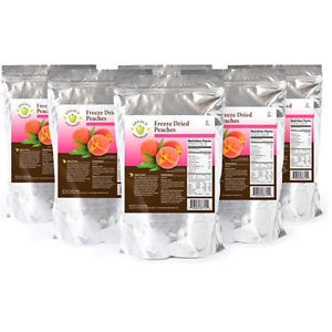 Legacy Premium Fruit Freeze Dried Peaches Bucket 168 Servings Mylar Pouch LE7026