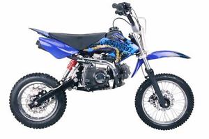 Coolster QG-214S / 125cc Semi Auto Mid Size Dirt Bike Blue