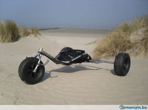 Kite Buggy - Stainless Steel Wide Axle with 6" wide Tires