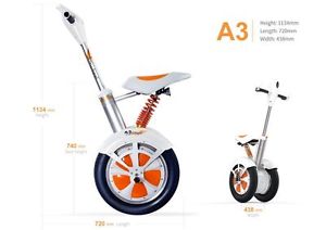 Airwheel A3 Motorized Moped Self Balancing Bike Electric Scooter 520Wh