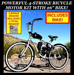 U-MOTO 4-STROKE COMPLETE DIY MOTORIZED BICYCLE KIT WITH 26" BIKE!