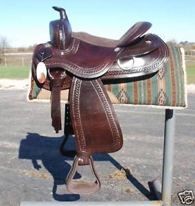 4024 New 16"brown draft horse western saddle 10" gullet by Frontier -THE BEST