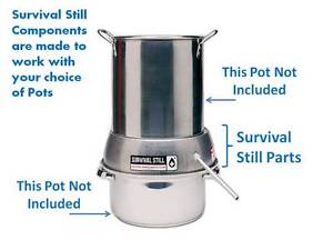 Survival Still Non-Electric Stainless Steel Portable Water Distiller