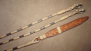 L@@K~Incredible BLUE RIBBON Petite Braided Rawhide Romel Reins w/STERLING SILVER