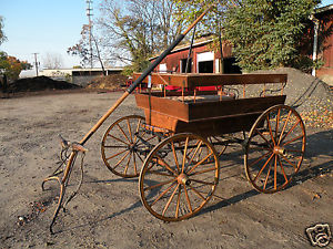 Restored Pony Four Wheel Tub Cart Antique Carriage Horse Buggy