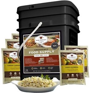 Wise Emergency Supply Storage Bucket 120 Serving Prepper Pack Freeze Dried Food