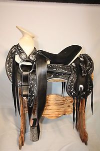 15" Montura Charra - Mexican Saddle - Horse Saddle -Navajeada Fina- #27977