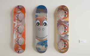 Set of 3 Jeff Koons Supreme Skateboards decks hirst murakami kaws koons art