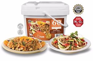 60 Serving Mixed Chicken and Beef Bucket Emergency Survival Freeze Dried Food