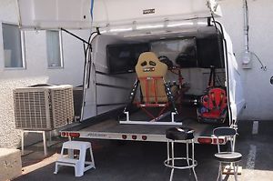 Motion Simulator mobile unit, on a closed trailer, ready for events