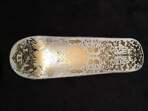 Ryan McGinness SIGNED!! "Gold & White" UARM SILKSCREENED Deck - Rare! 2005