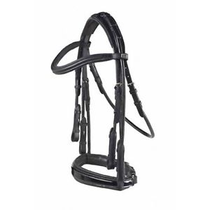 PDS® Carl Hester Rolled Weymouth Bridle with Rubber Lined Snaffle and Flat Curb