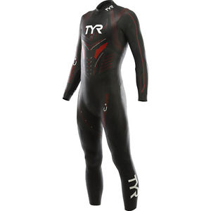 TYR Men's Hurricane Cat 5 Wetsuit-Medium-Black/Red-Triathlon-Swimming-New