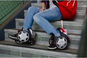 Motorized Electric Roller Skates Silver ACTON R8 RocketSkates Set Lithium Ion