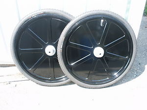 1 pr Black 24" WEB race sulky wheels