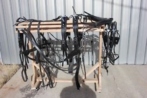 29-39 USA Amish made heavy duty horse size TEAM  leather SHOW driving harness