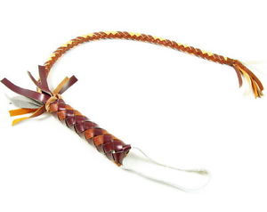 Mongolian Leather Horse Whip riding tack Crop Handmade hand braided Strong NEW