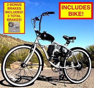 BICYCLE MOTOR KIT 4-STROKE COMPLETE DIY MOTORIZED BICYCLE KIT WITH 26" BIKE!