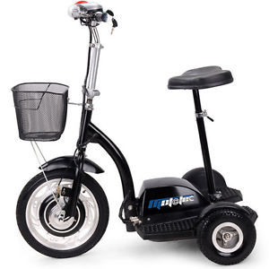 Electric Scooter EV Power 350 Watt 3 Wheeler Trike Mobility Basket Mo-Ped 36v RV