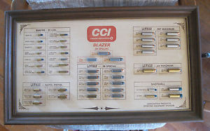 CCI Omark Industries Blazer AMMUNITION WALL HANGING BULLET BOARD 1983 Man Cave