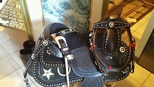 Black show saddle western 15"