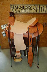 16" G.W. CRATE WADE RANCH ROPING SADDLE FREE SHIP LIFETIME WARRANTY ALABAMA MADE