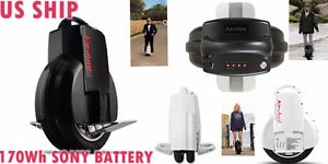 Airwheel Q3 170WH SONY BATTERY Electric Self Balancing Unicycle Black & White