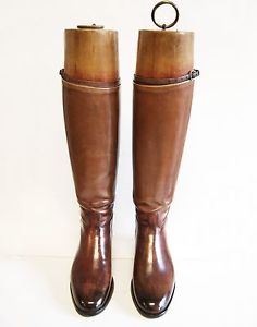 Women's Custom Bespoke Leather Riding Boots, EU 41, US 9.5, EXCELLENT CONDITION