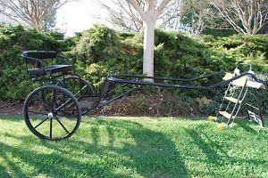 EZ Entry Pony/Horse Cart W/69"-80" Curved Shafts W/30" Solid Rubber Tires