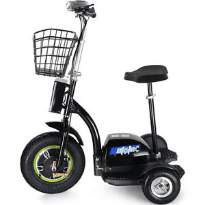 Electric Scooter EV Power 500 Watt 3 Wheeler Trike Mobility Basket Mo-Ped 48v RV