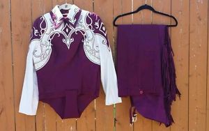 Plum and White Horsemanship Outfit