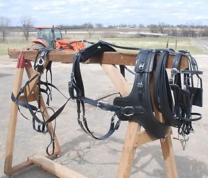 USA Made Beta Sport Harness with Euro Brollar Collar HORSE SIZE TEAM SET