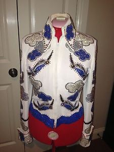 Amazing one of a kind Western Pleasure Jacket w/matching Pants Chaps and boots