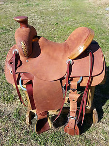 15.5" Spur Saddlery Ranch Roping Saddle (Roper) Made in Texas