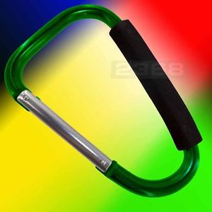 Stainless Steel + Sponge Large Carabiner Grab Hook Handle Clip Holder Green