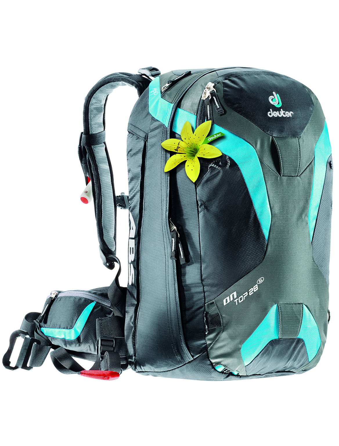 Deuter Ontop ABS 28 SL Snow Pack-Black/Turquoise