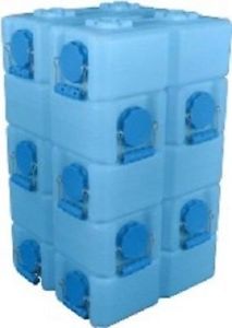 32 WaterBrick Stackable Water Food Ammo Storage Containers- Blue 3.5 Gallon