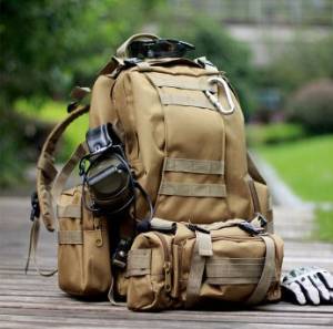 System Multi-function Tactical Backpack/hiking Backpack Ride the Big Backpack Color Combination Package Mud