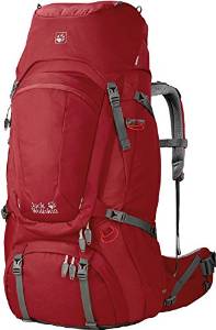 Jack Wolfskin Women's Denali Rucksack, Indian Red, 60+8 L