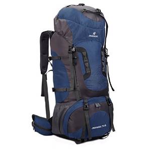 80L Tactical Camping Hiking Traveling Mountaineering Backpack -Color: Dark Blue