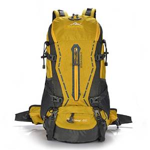 45L Tactical Camping Hiking Traveling Mountaineering Backpack -Color: Yellow