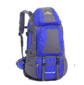 Outdoor Mountaineering Camping Hiking Bag Pack Waterproof Backpack Double Bag Bag Old Blue 36-55