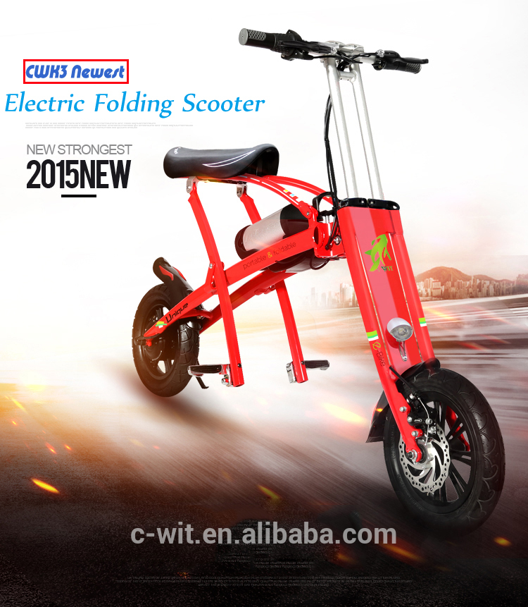 Merry Christmas gift folding electric scooter CWK 250W powerful can move 40Km